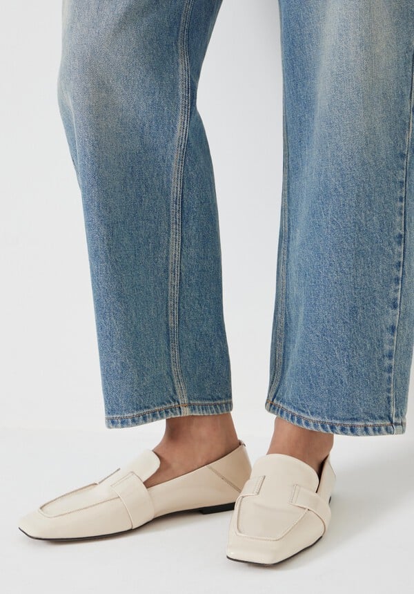 Square-Toe Patent Loafers