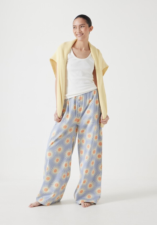 Cotton Sateen Undershirt Pajamas Set