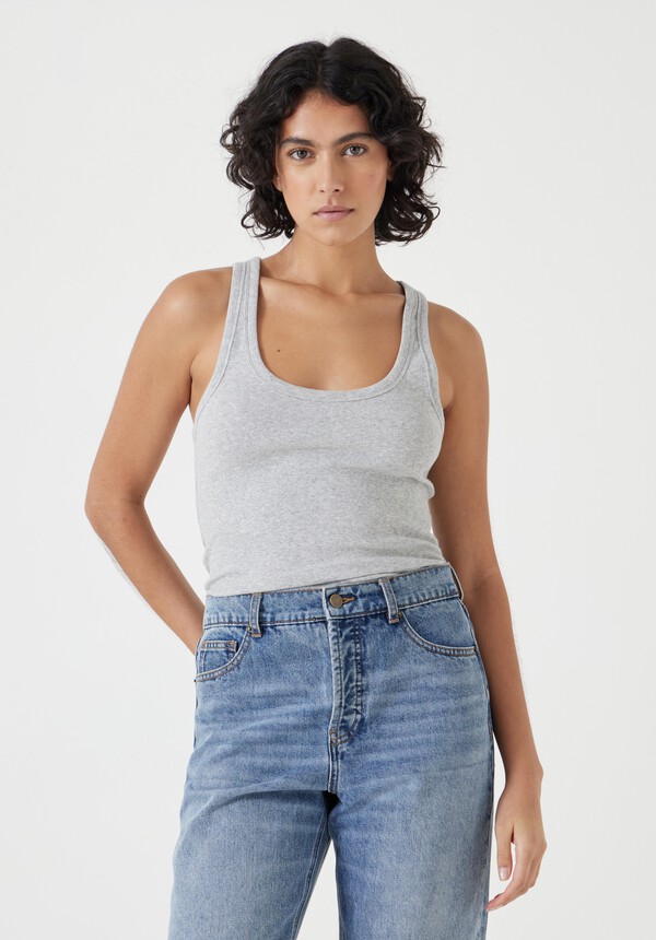 Scoop Neck Ribbed Undershirt