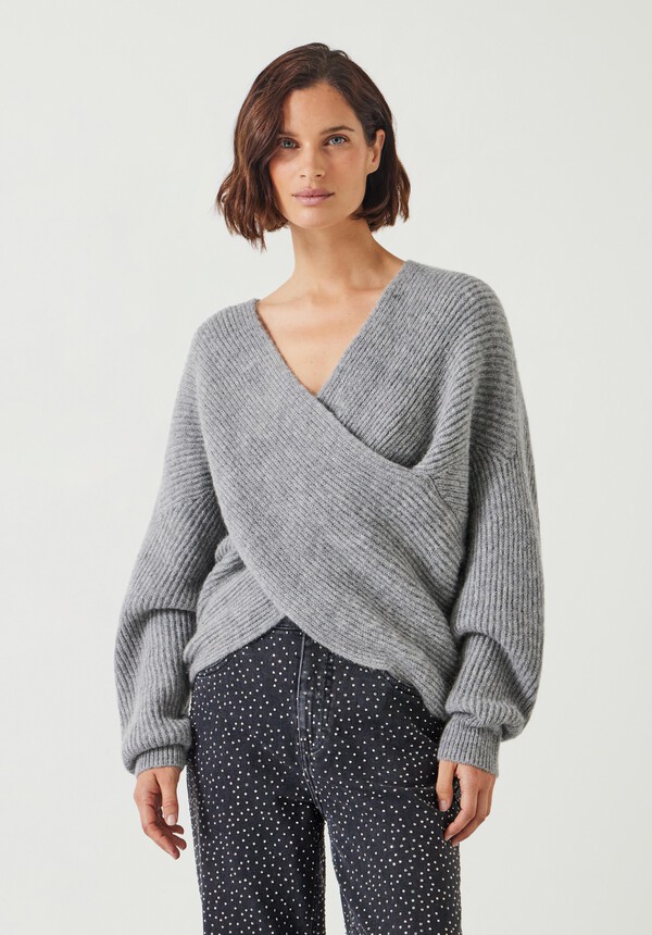 Betty Fluffy Cross Front Sweater