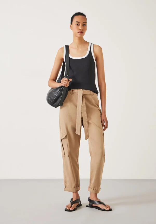 High Waist Belted Pants